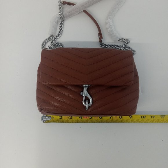 Rebecca Minkoff Edie Chevron Crossbody Bag - Tobacco - Picture 12 of 13
